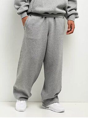 Ninth Hall Fundamentals Logo Grey Oversized Sweatpants- medium